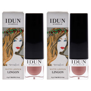 Matte Lipstick - 109 Lingon - Pack of 2 by Idun Minerals Women 0.14 oz Lipstick